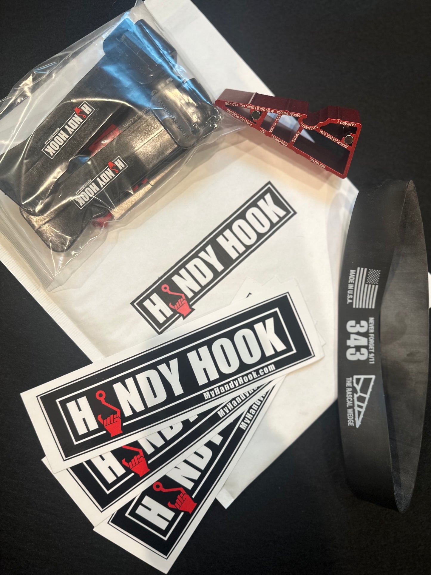 Christmas Bundle: Handy Hook, Wedge, Helmet Band and Decal